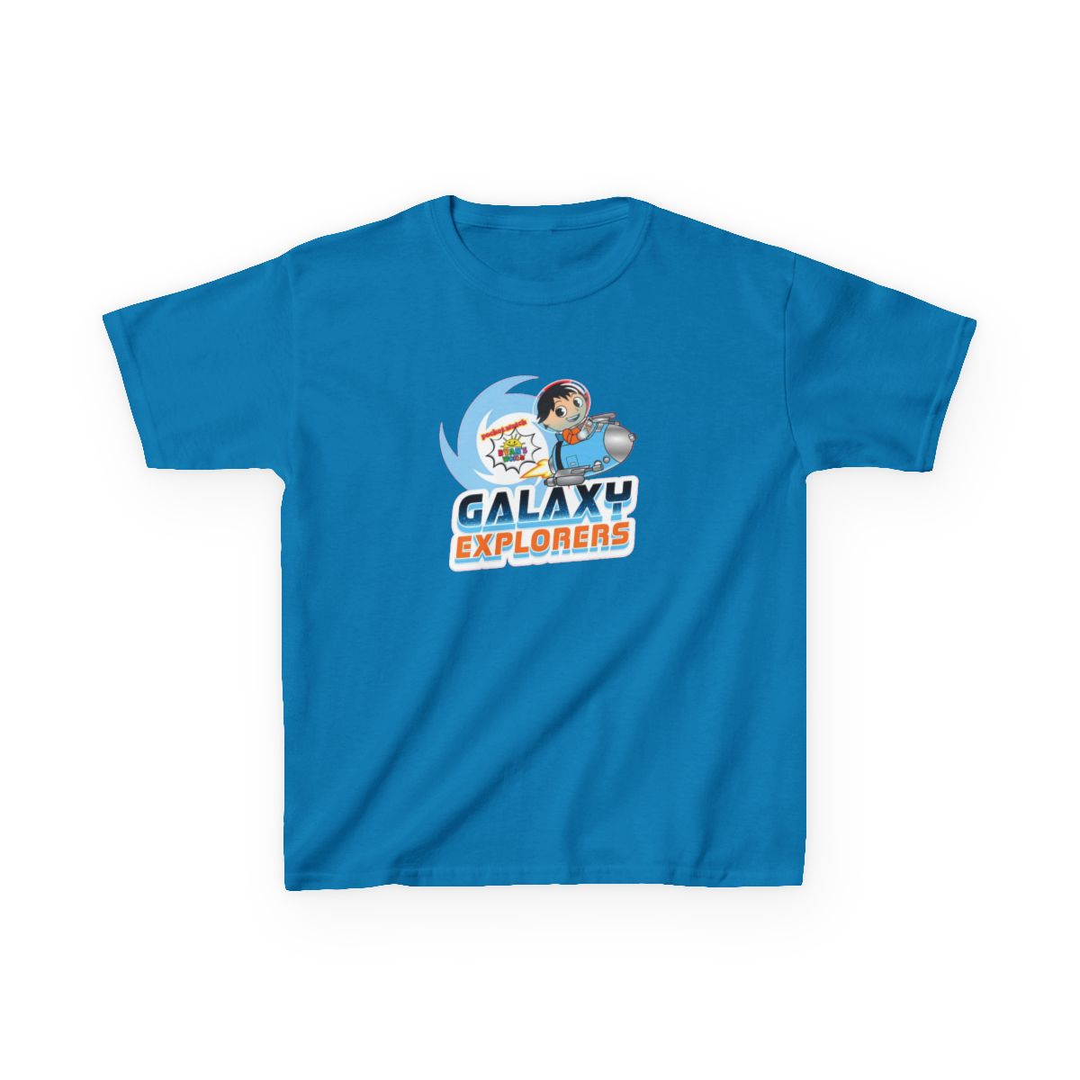 Galaxy Explorers Kids T-Shirt | Space Rocket Cartoon Astronaut, Kids Tee | Ryan's World - alternate angle 4, merchandise