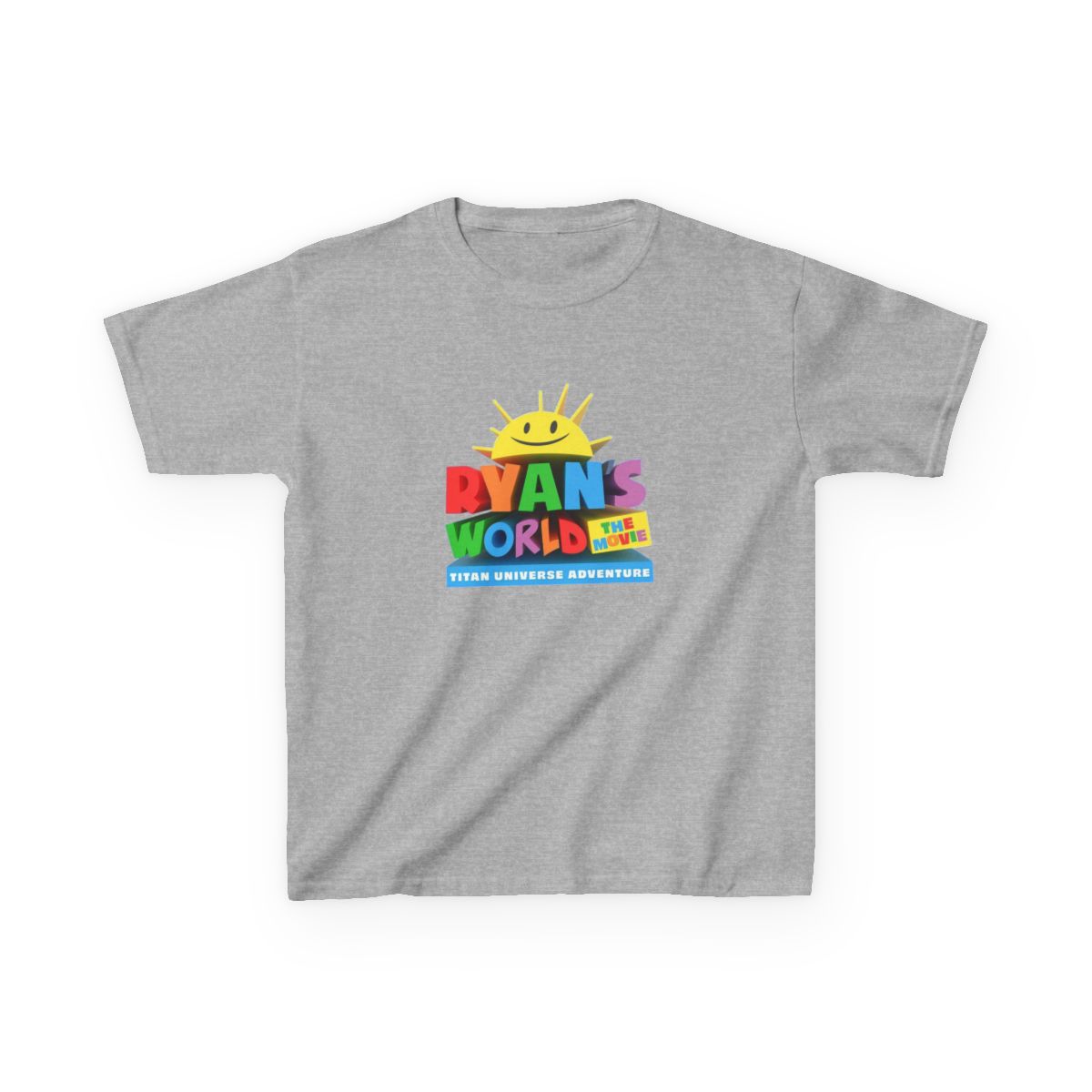 Ryan's World logo kids tee, colorful sun graphic | children's shirt | Ryan's World - alternate angle 2, merchandise