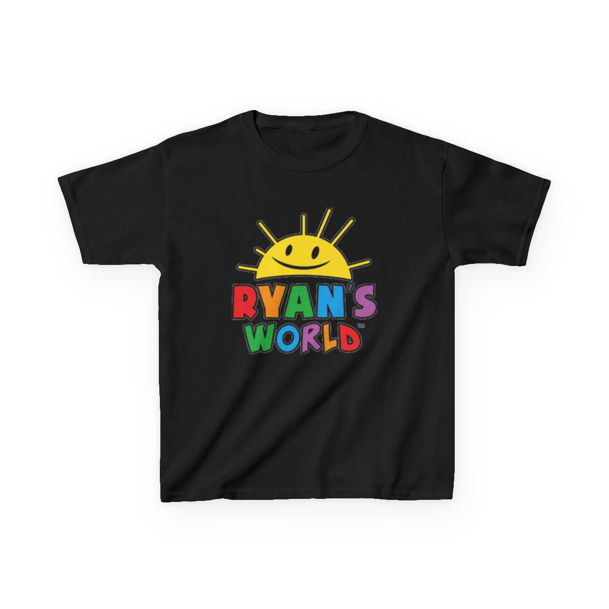 Ryan's World sun logo Kids Tee | colorful kids shirt, cartoon sunshine design | Ryan's World - alternate angle 2, merchandise