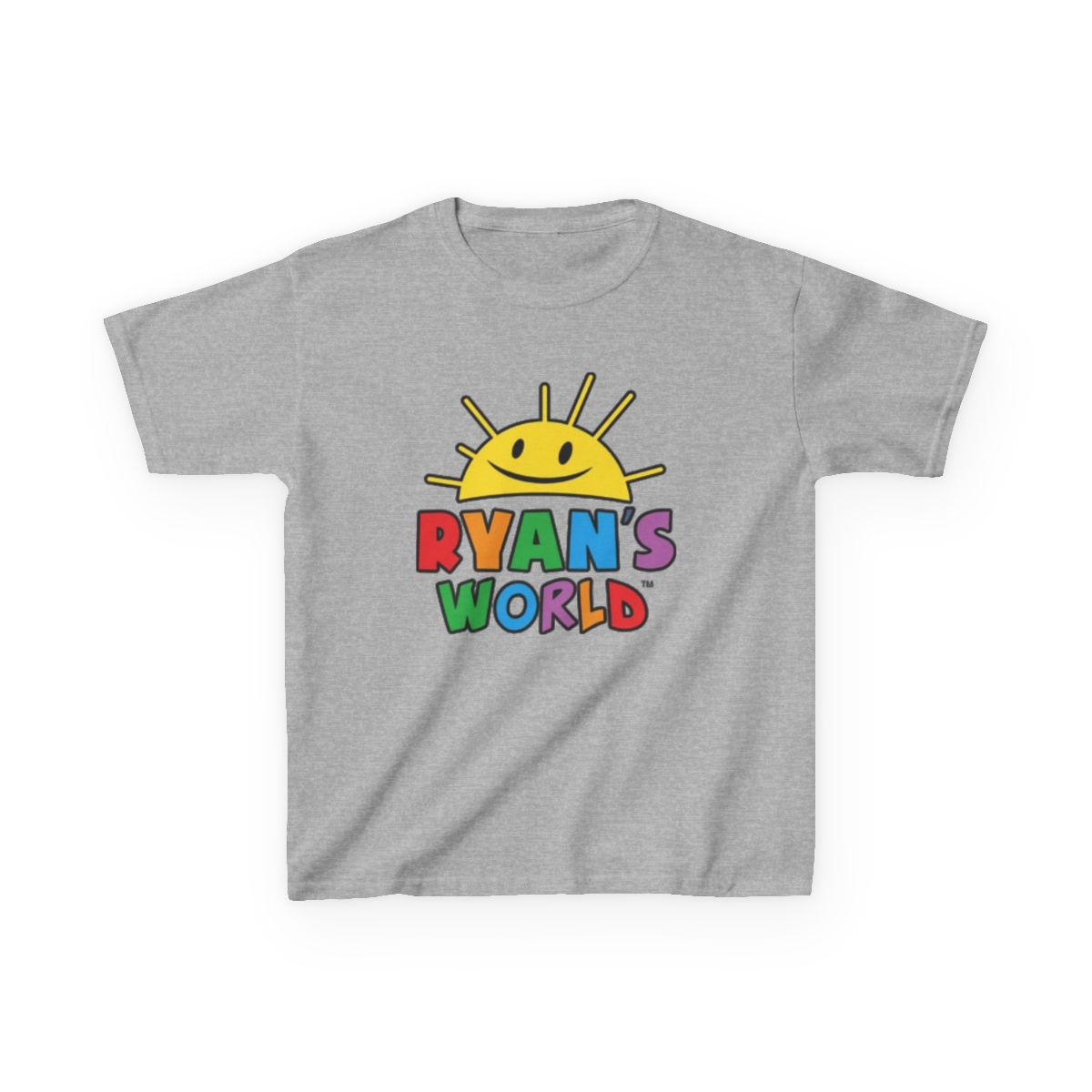 Ryan's World sun logo Kids Tee | colorful kids shirt, cartoon sunshine design | Ryan's World - alternate angle 3, merchandise